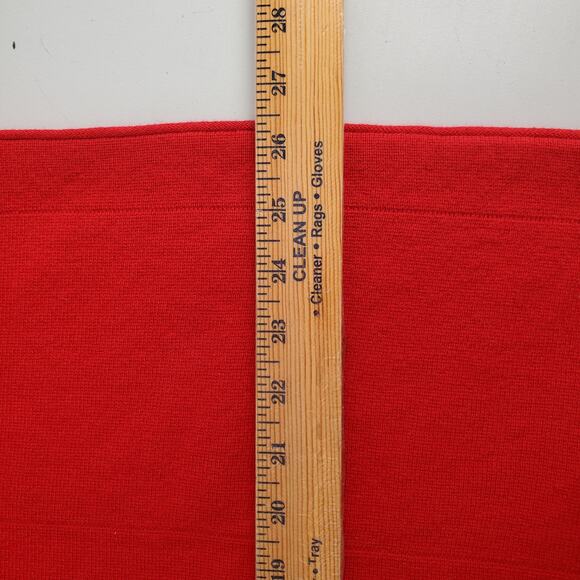 J Jill Red Boxy Cotton Cashmere Sweater Jumper XL Minimalist Modern Holiday Cozy - Picture 8 of 10